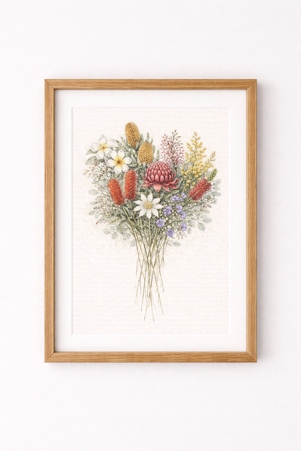 Australian Native Birth Flower Bouquet Art Print