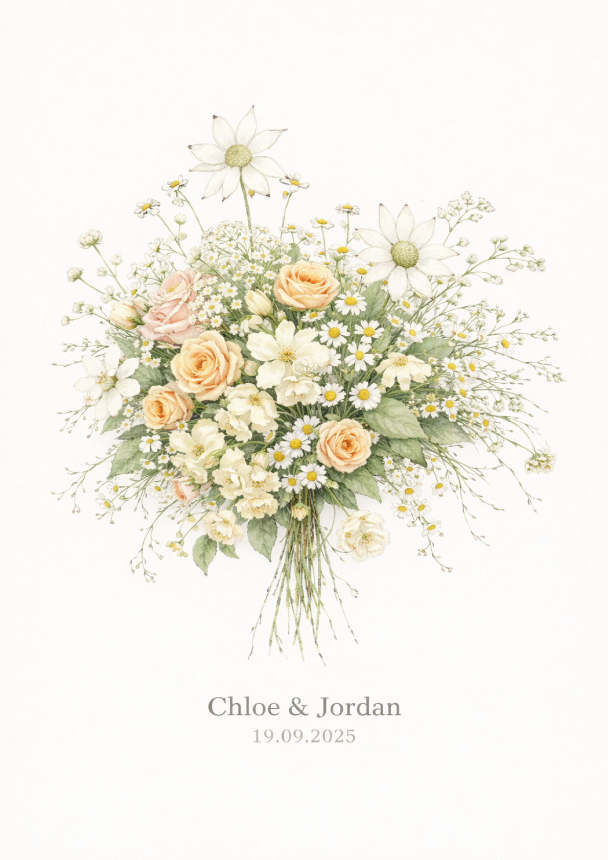 Custom Wedding Bouquet Print