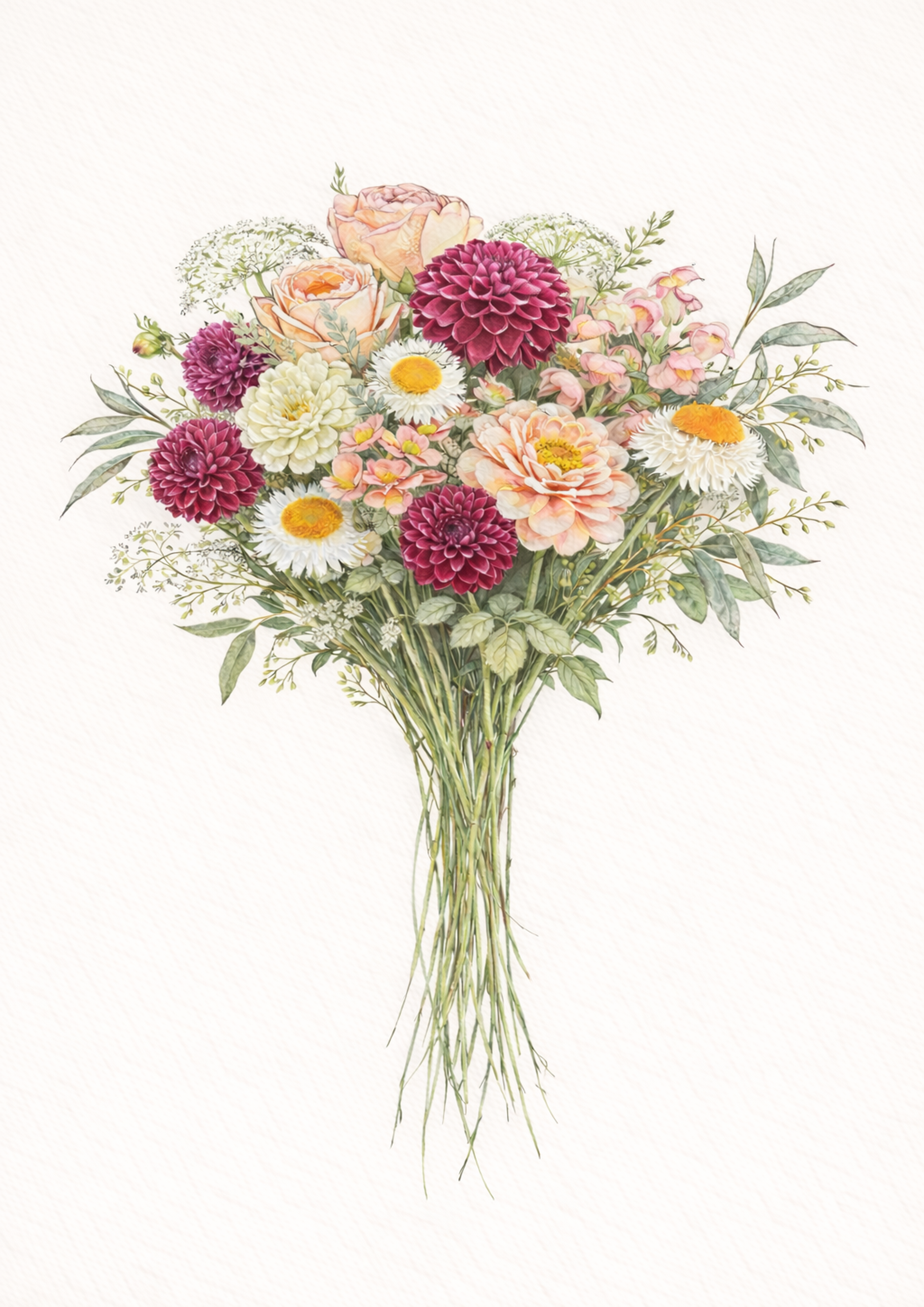 Custom Wedding Bouquet Print