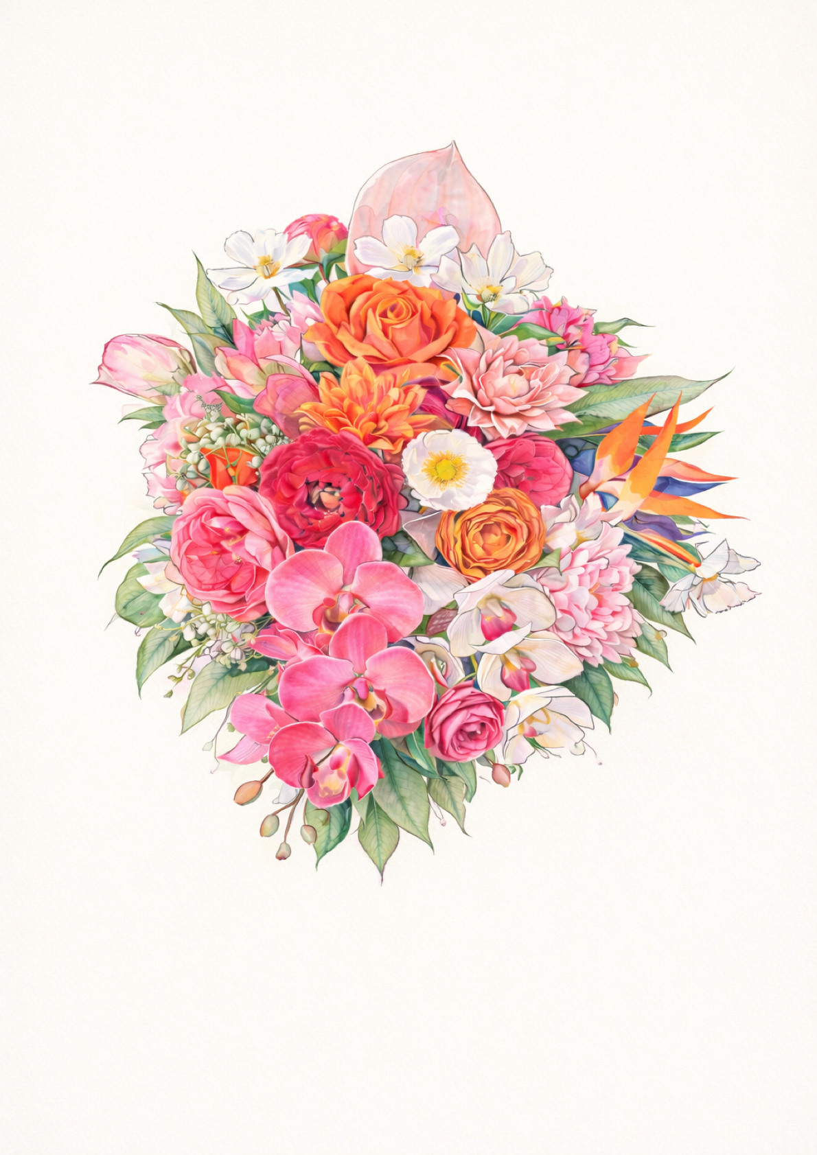 Custom Wedding Bouquet Print